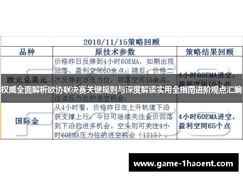 权威全面解析欧协联决赛关键规则与深度解读实用全指南进阶观点汇编